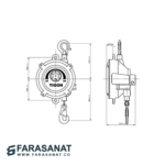 بالانسر فنری 15 تا 22 کیلوگرم تیگون کره با شماره فنی TWL-22 (سیم 2.1 متری) - تصویر 4