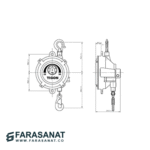 بالانسر فنری 22 تا 30 کیلوگرم تیگون کره با شماره فنی TWL-30 - تصویر 3