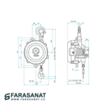 بالانسر فنری 30 تا 40 کیلو گرم تیگون کره با شماره فنی TWL-40 - تصویر 3