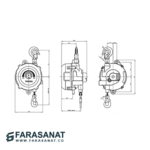 بالانسر فنری 50 تا 60 کیلو گرم تیگون کره با شماره فنی TW-60 - تصویر 3